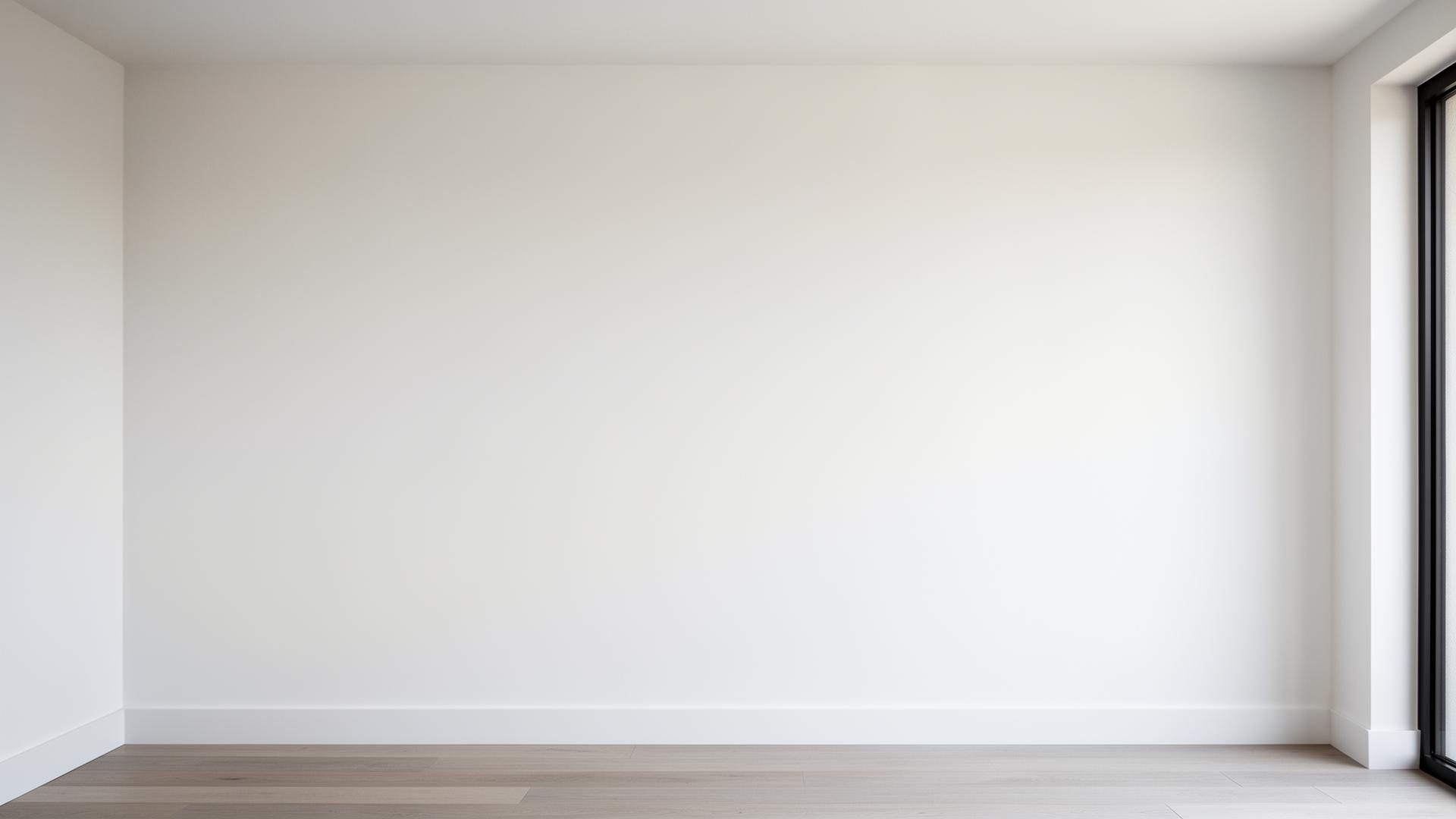 Traditional painted drywall interior wall before renovation