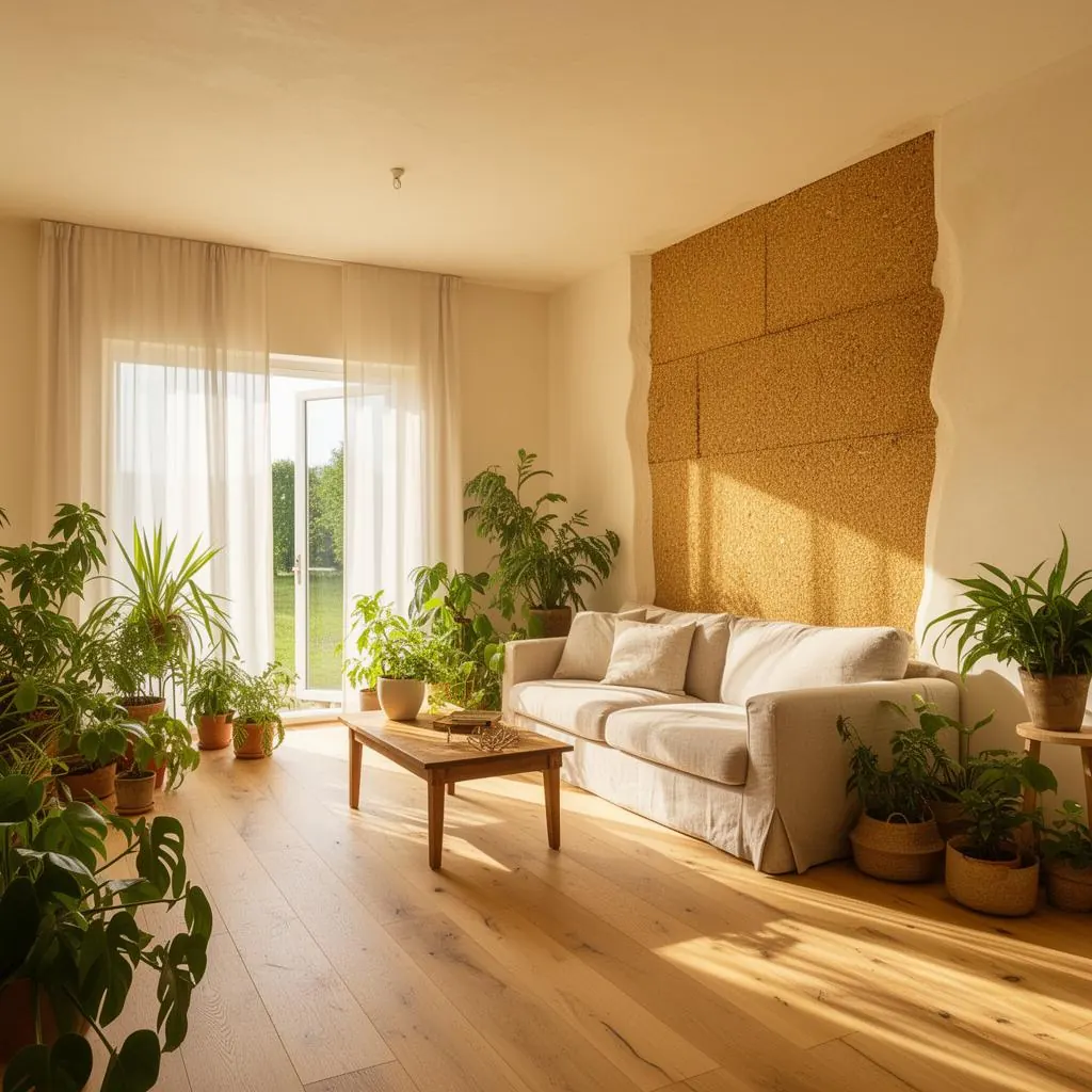 Healthy hemp-insulated living room with GaiaCrete hempcrete alternative - gaiacrete® hempcrete