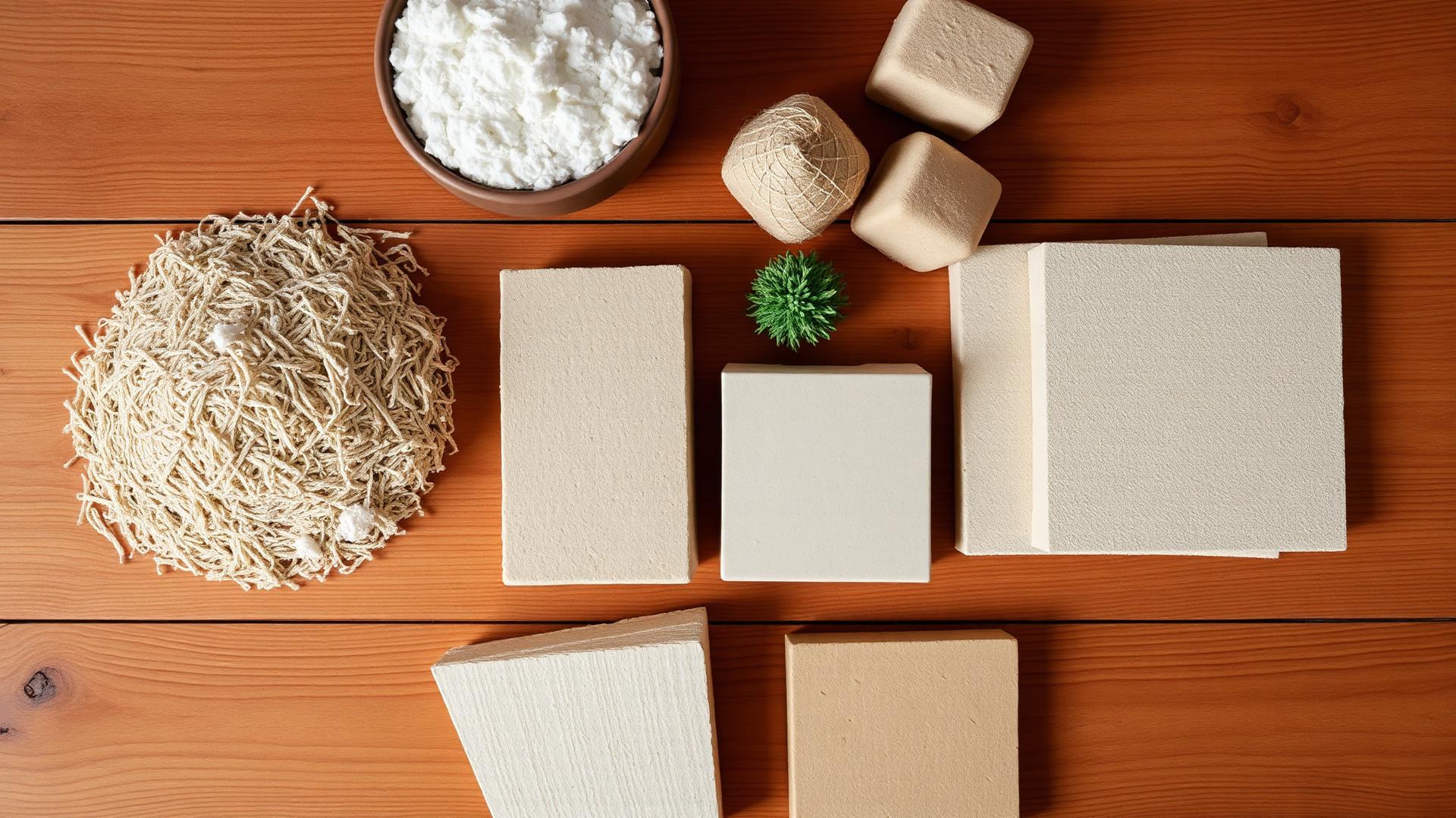 Natural hemp insulation and lime building materials for healthy homes