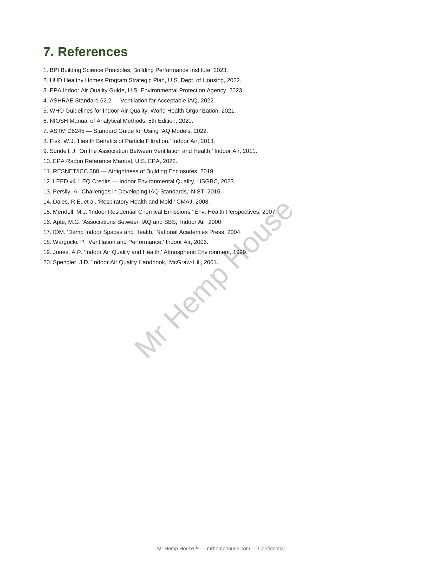 Healthy Home Score™ Methodology White Paper page 6